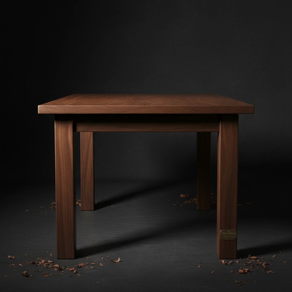 Hand-crafted solid walnut dining table by Wayne Crandall — sold